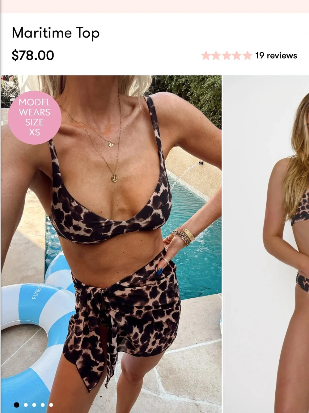 Show Me Your MuMu Maritime Bikini Medium Top, Small bottoms